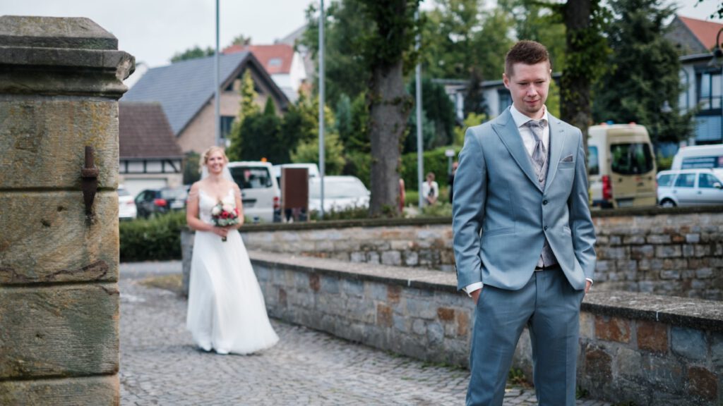 Hochzeitsfoto First Look