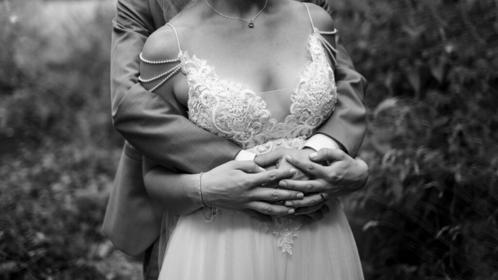 Hochzeitsfoto vom Hochzeitspaar