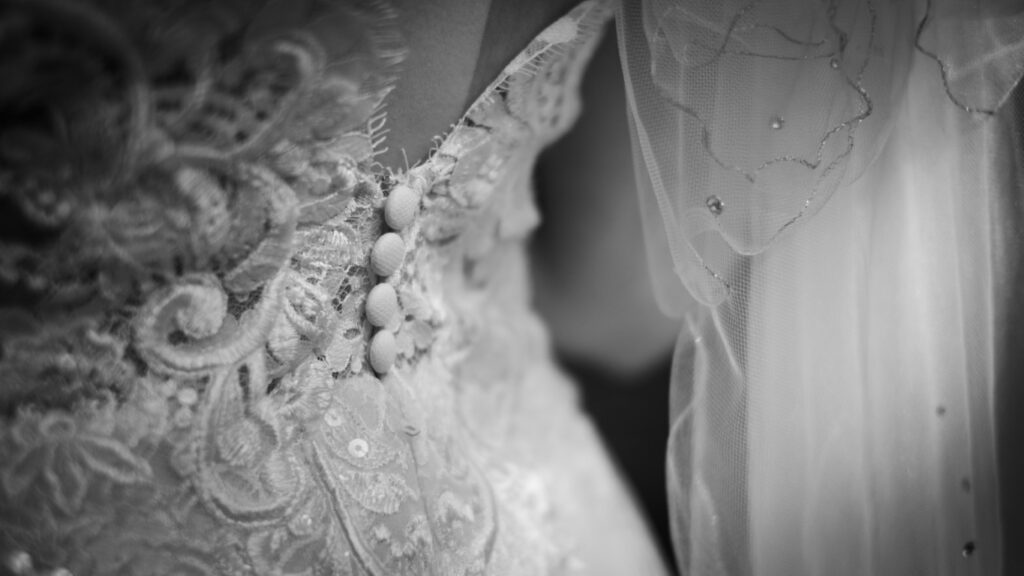 Hochzeitsfoto des Brautkleids