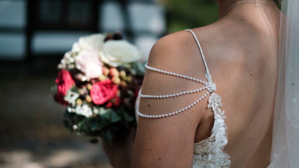 Hochzeitsfoto des Brautkleids
