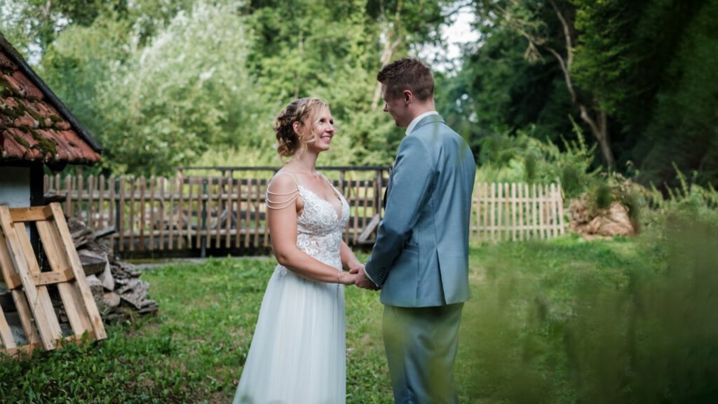 Hochzeitsfoto vom Hochzeitspaar